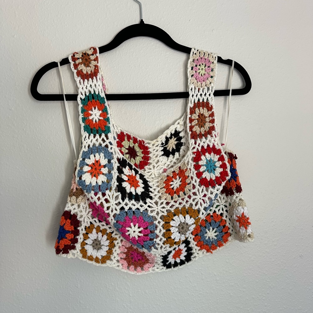 Patchwork Crochet Top - image 3